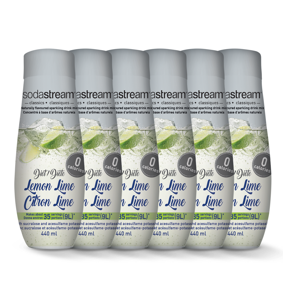 Diet Lemon Lime Flavoured Soda 6 pack SodaStream Canada