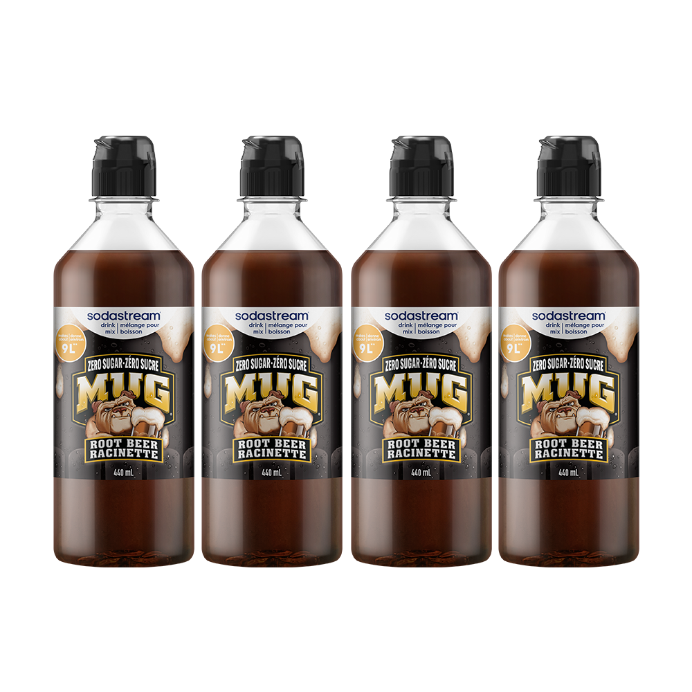 Racinette MUG® Zéro Sucre, mélange pour boisson 440 ml – paquet de 4 – 1