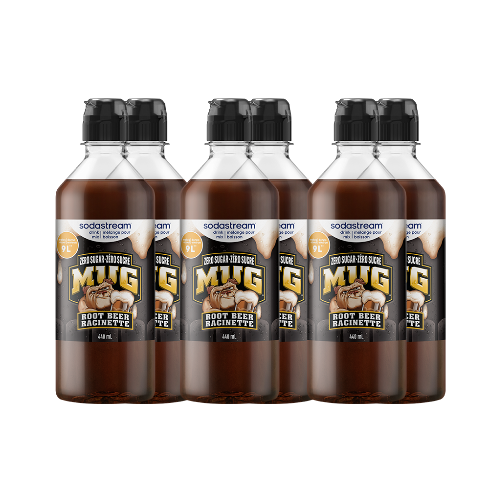 Racinette MUG® Zéro Sucre, mélange pour boisson 440 ml – paquet de 6 – 1