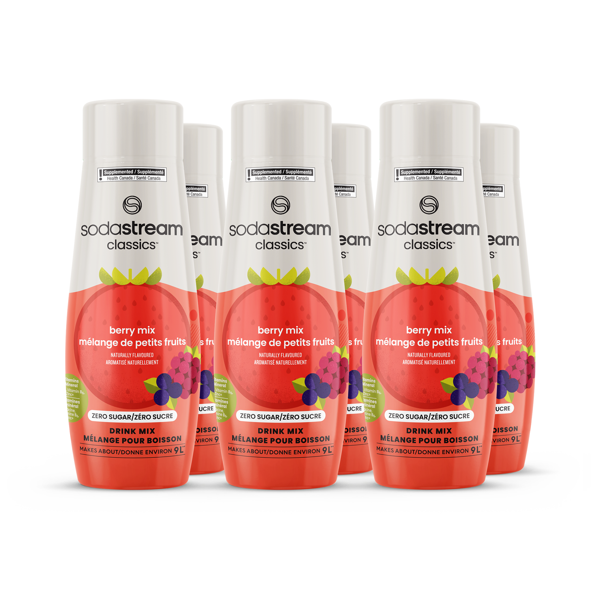 Mélange de petits fruits Zéro Sucre, paquet de six sodastream