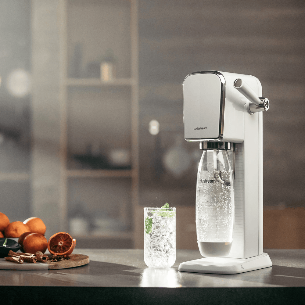 sodastream art white sparkling water machine