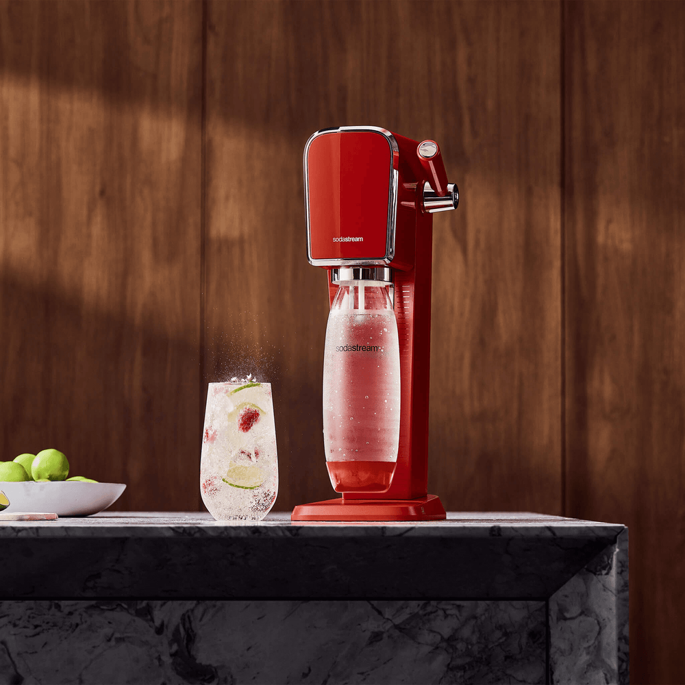 sodastream art red soda water maker