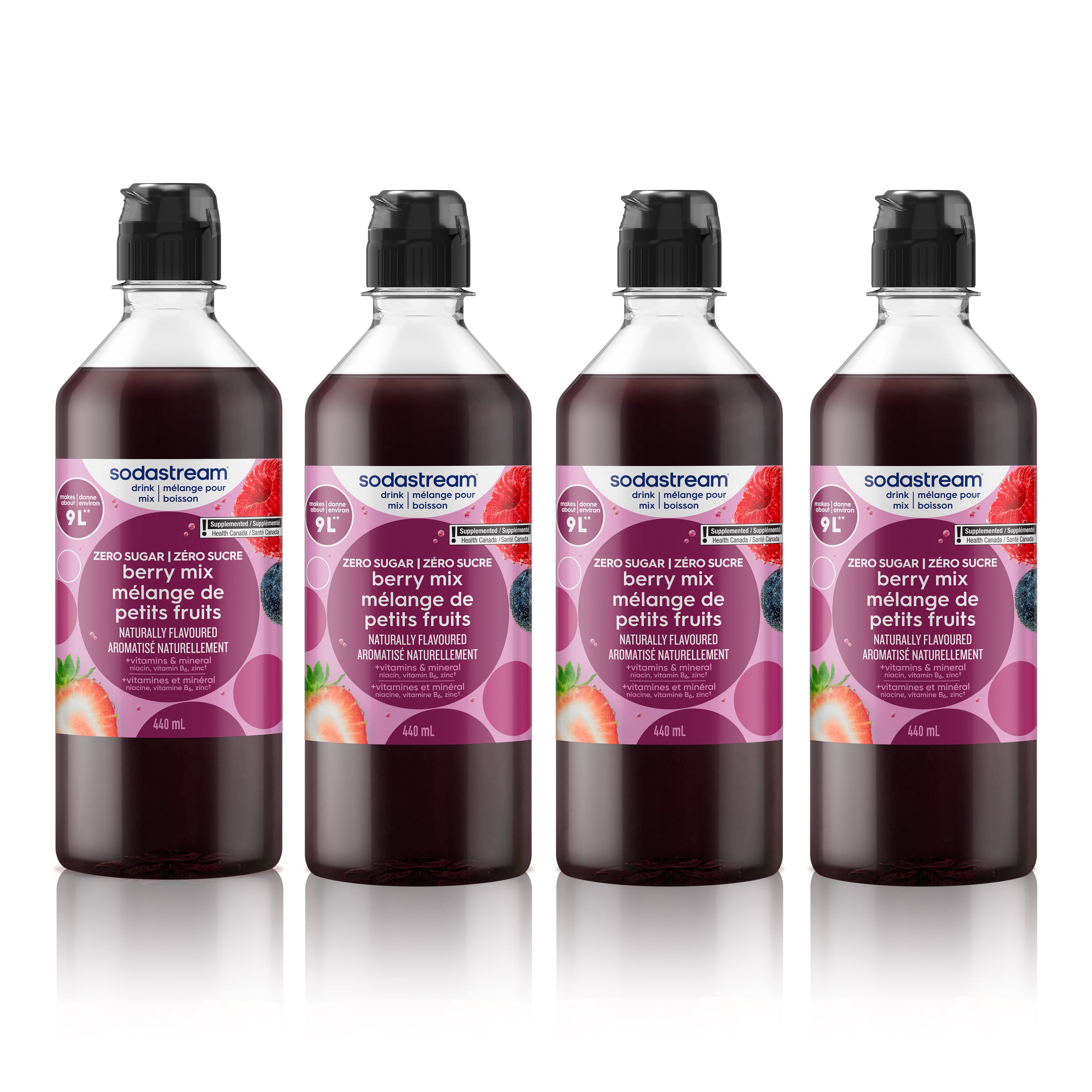 Mélange de petits fruits Zéro Sucre, paquet de quatre sodastream