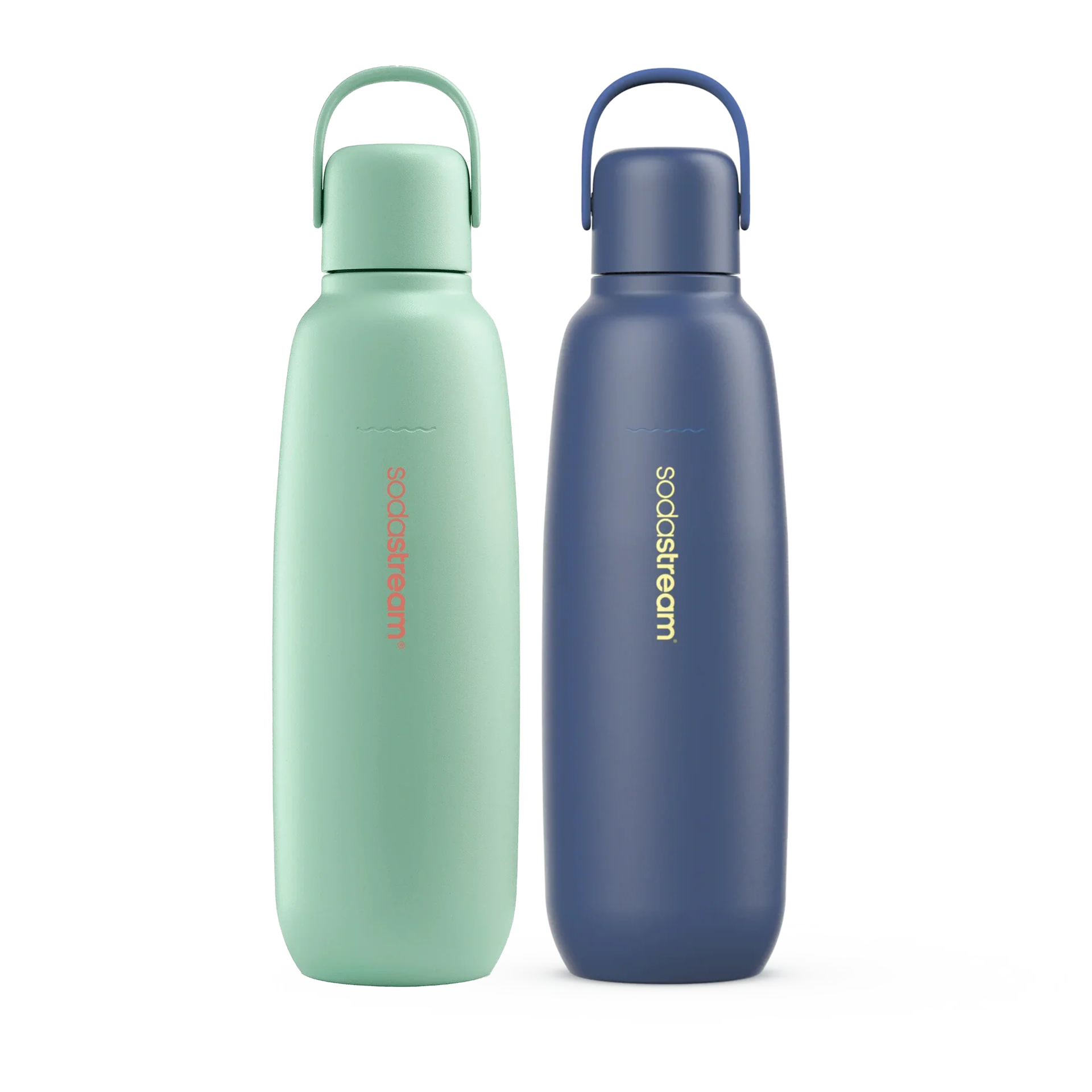 Bouteille Fizz & Go en acier inoxydable, paquet de deux,  tempête et menthe sodastream