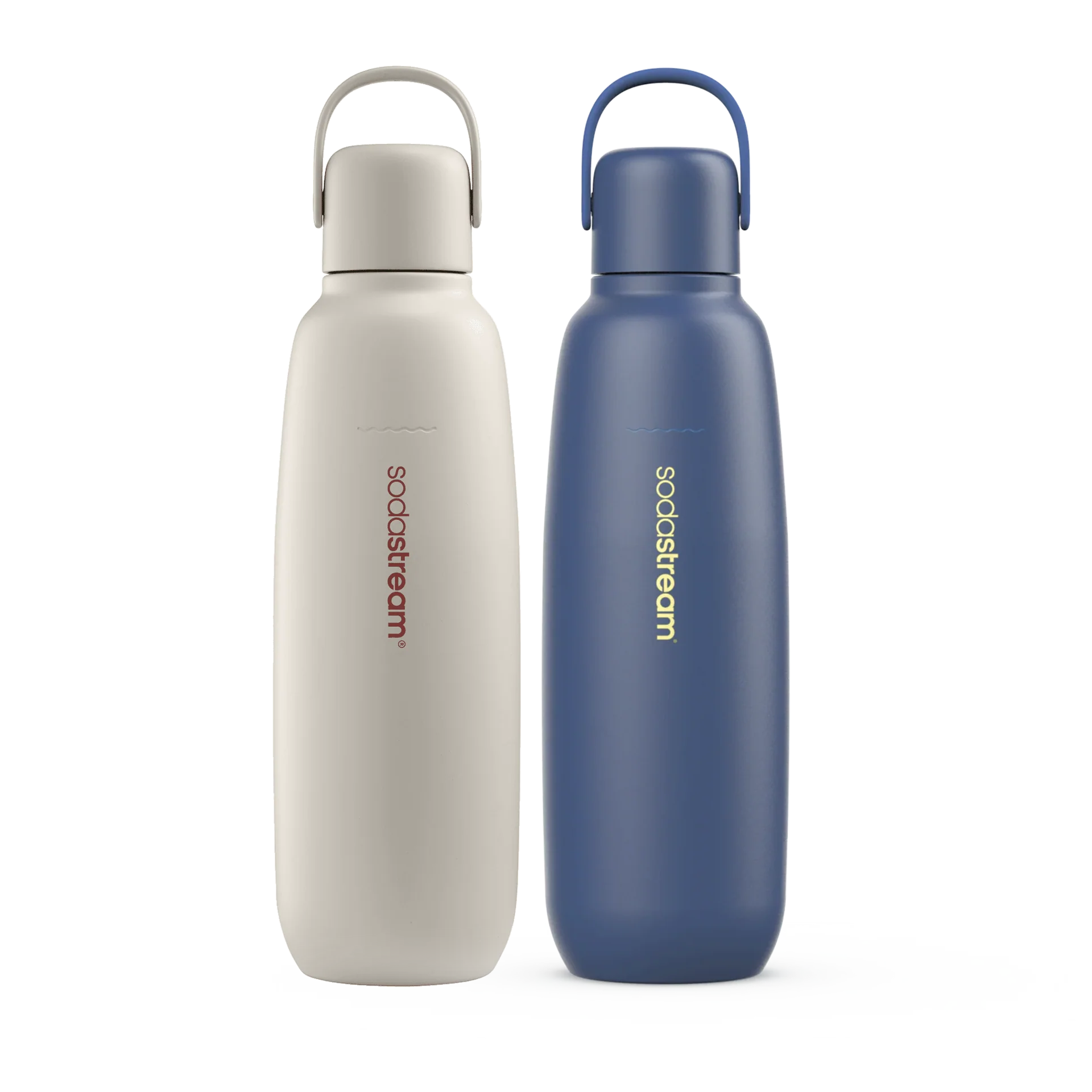 Bouteille Fizz & Go en acier inoxydable, paquet de deux, sable et tempête sodastream