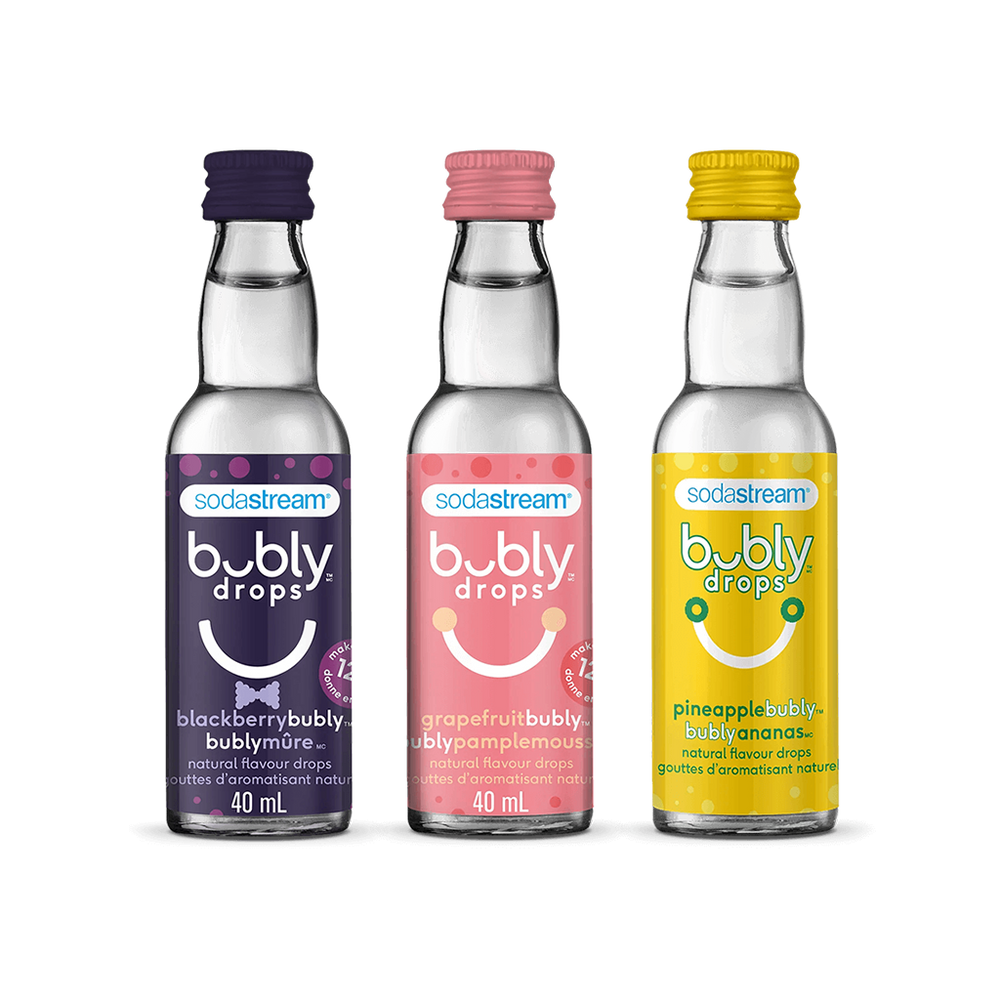 BUBLY MÛRE PAMPLEMOUSSE ANANAS – Paquet de trois