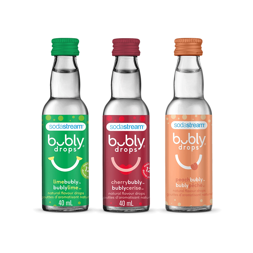 Bubly Lime Cherry Peach Variety 3-Pack sodastream