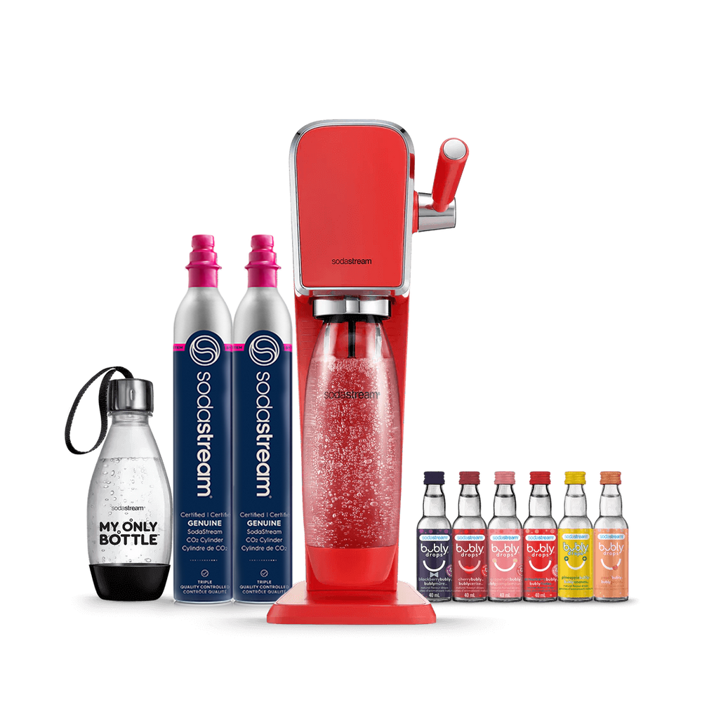 sodastream red art x bubly hydration pack