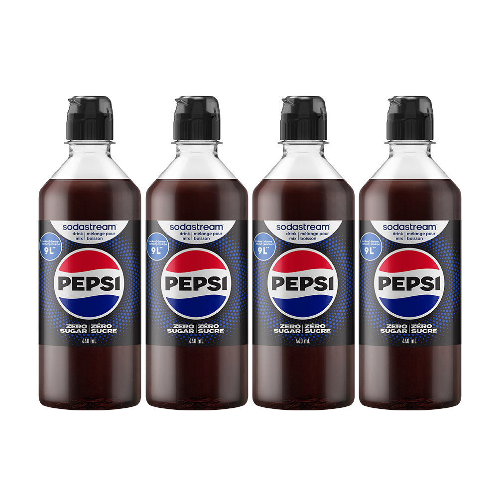 Pepsi® Zéro Sucre, mélange pour boisson 440 ml – paquet de 4 sodastream