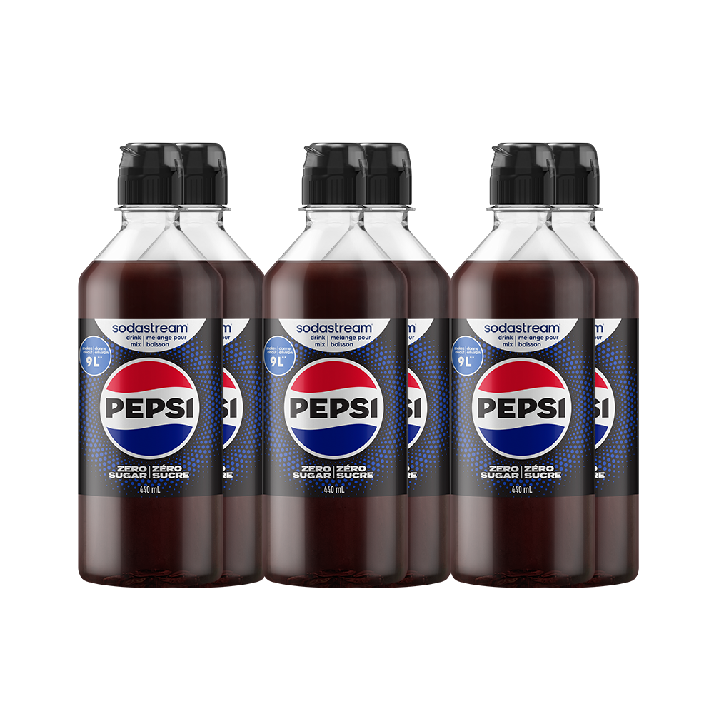 Pepsi® Zéro Sucre, mélange pour boisson 440 ml – paquet de 6 – 1