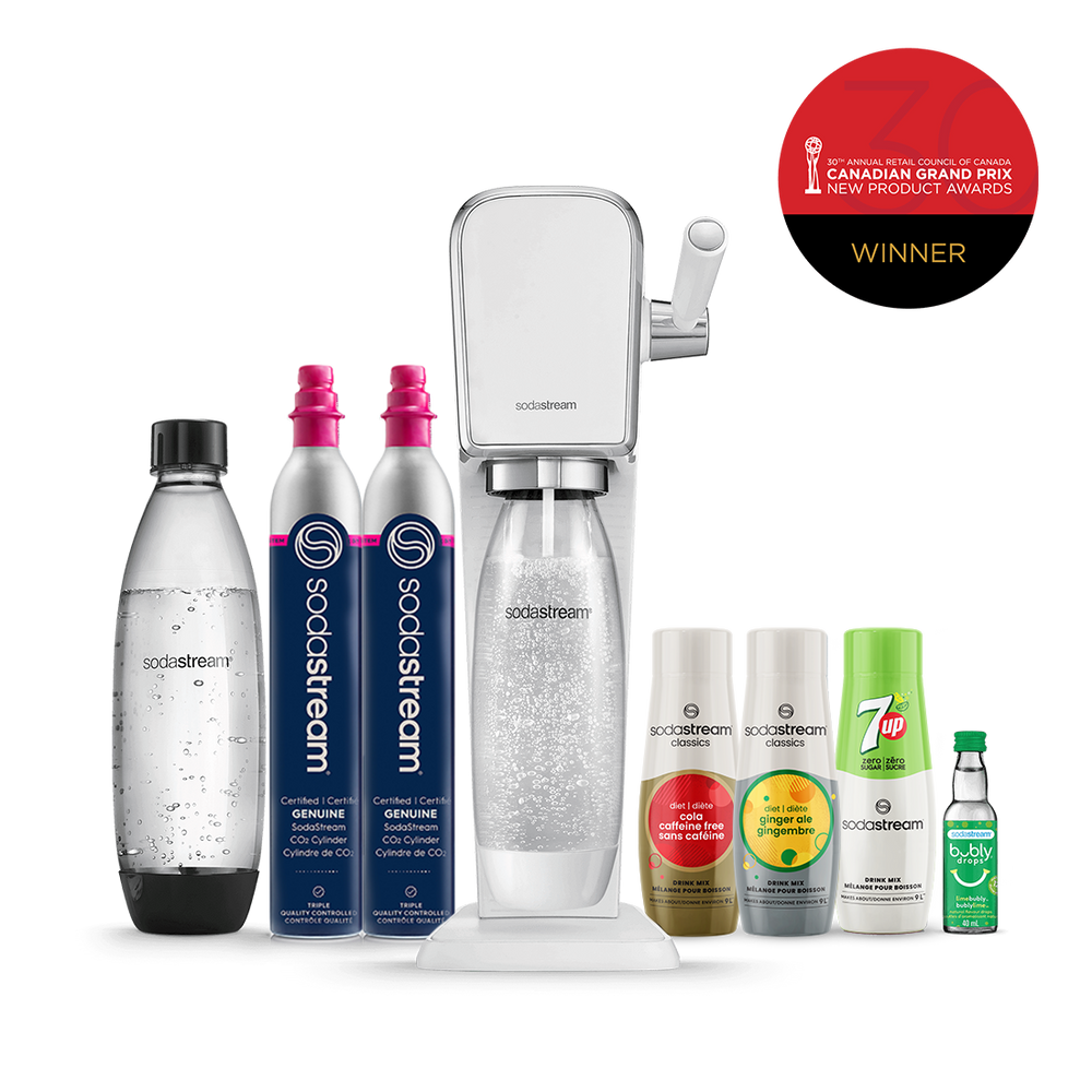 sodastream art white sparkling water machine