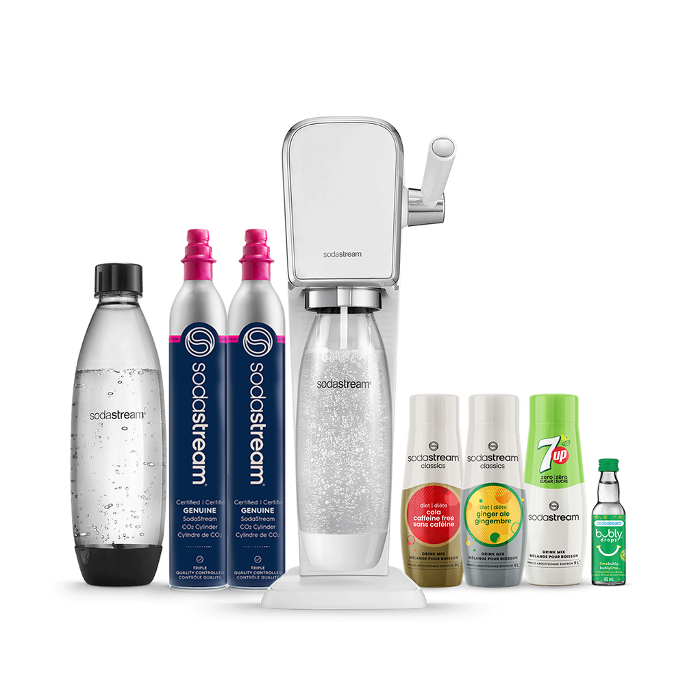 sodastream art white sparkling water machine