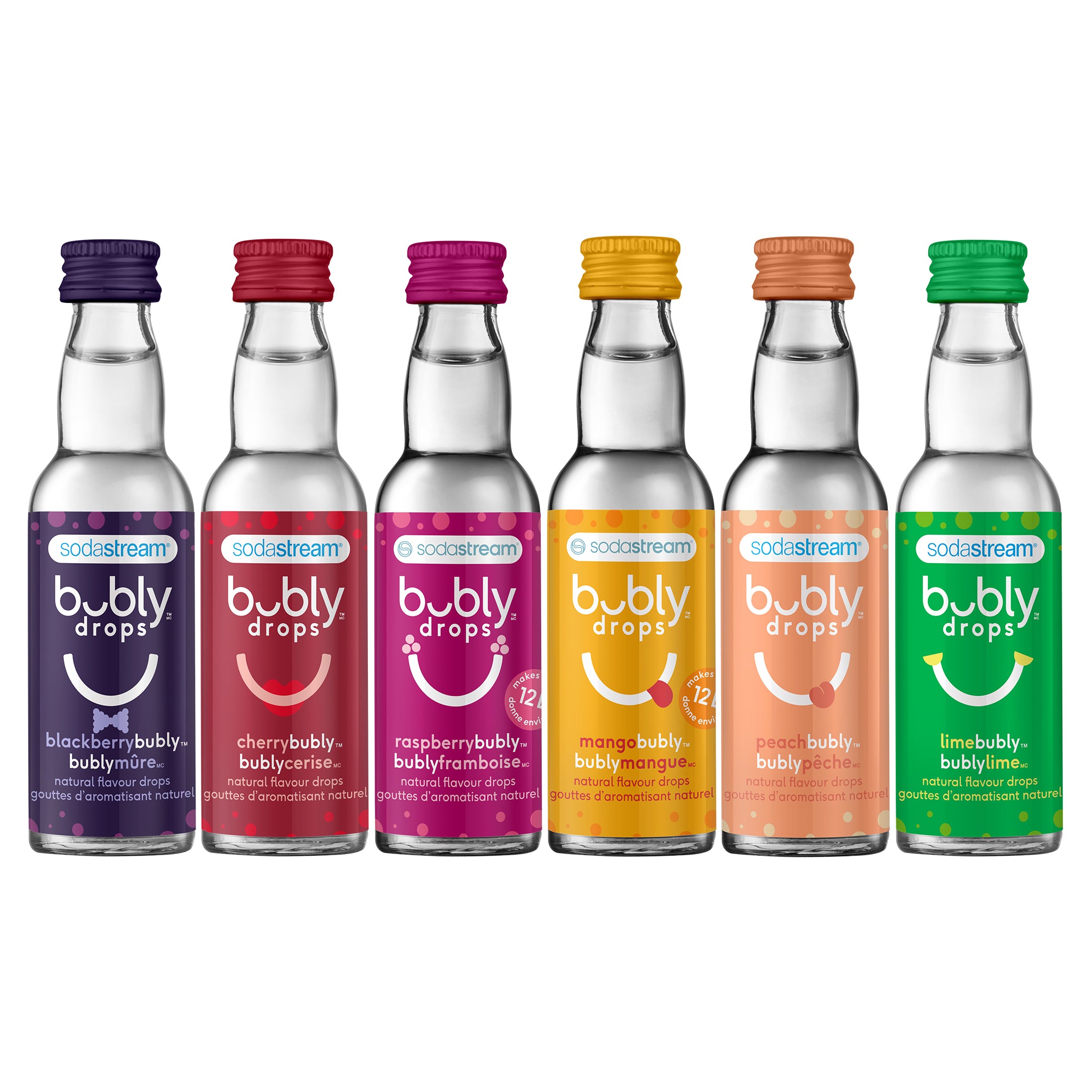 Assortiment de 6 saveurs bubly sodastream