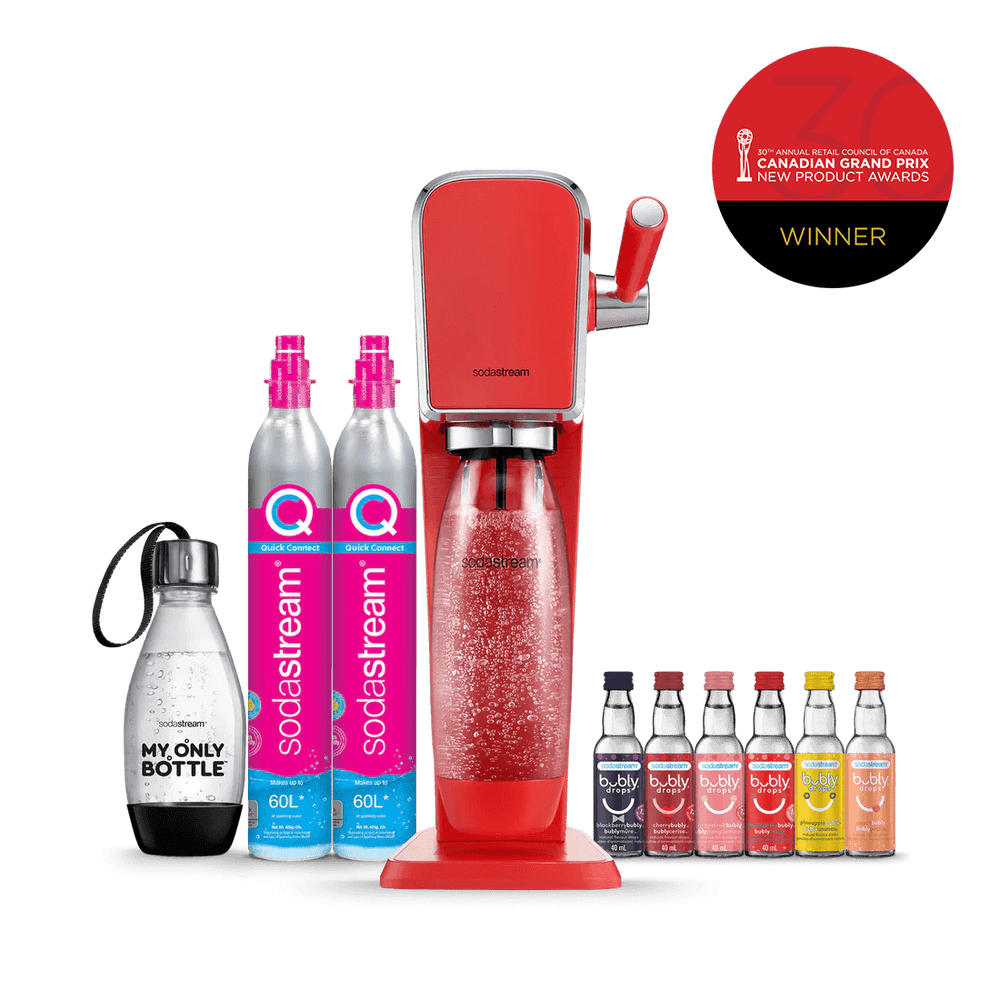 sodastream red art x bubly hydration pack