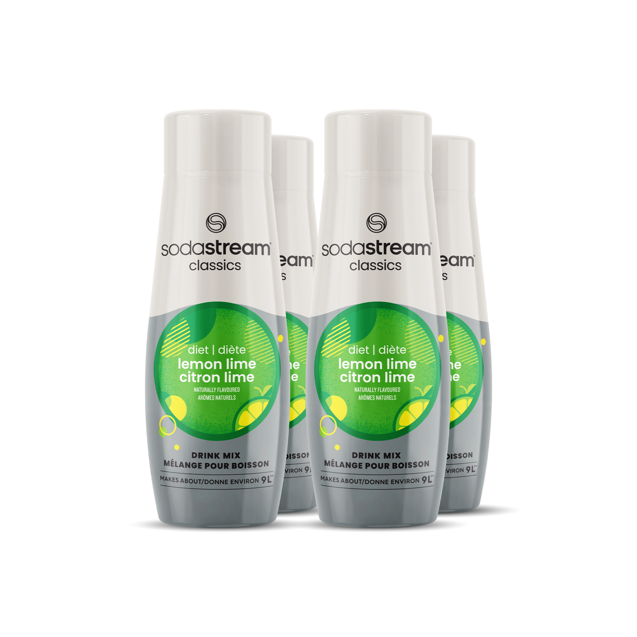 Citron Lime Diète, paquet de quatre sodastream