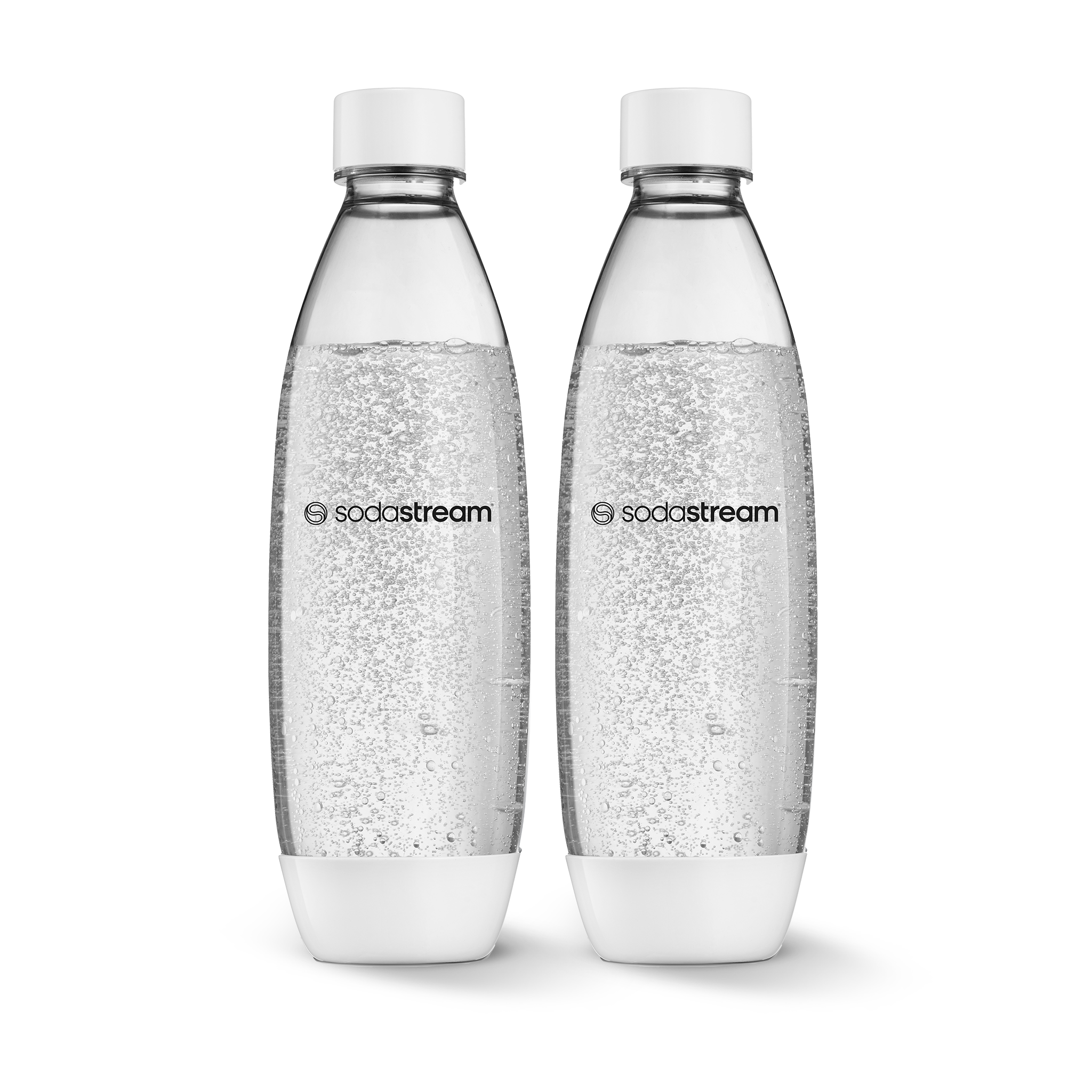 1L White Fuse Bottle, Twin Pack sodastream