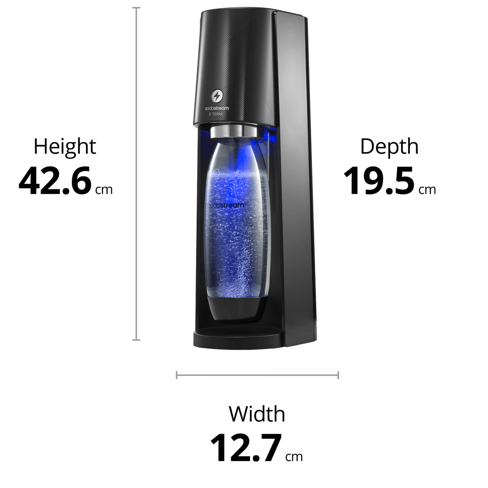 sodastream black e-terra dimensions