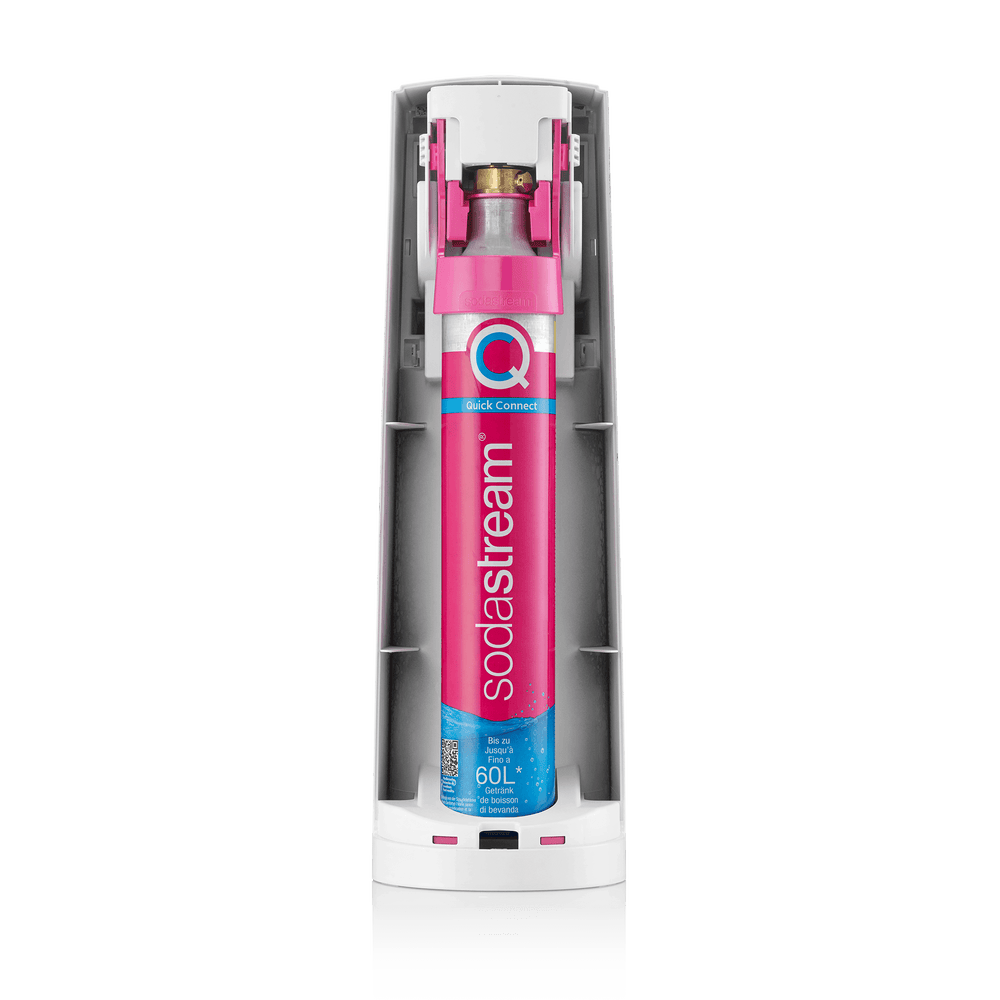 sodastream terra white sparkling water maker + quick connect