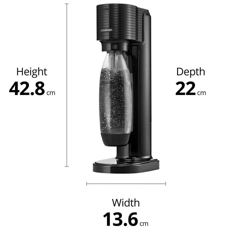 SodaStream GAIA black Sparkling Water Maker dimensions