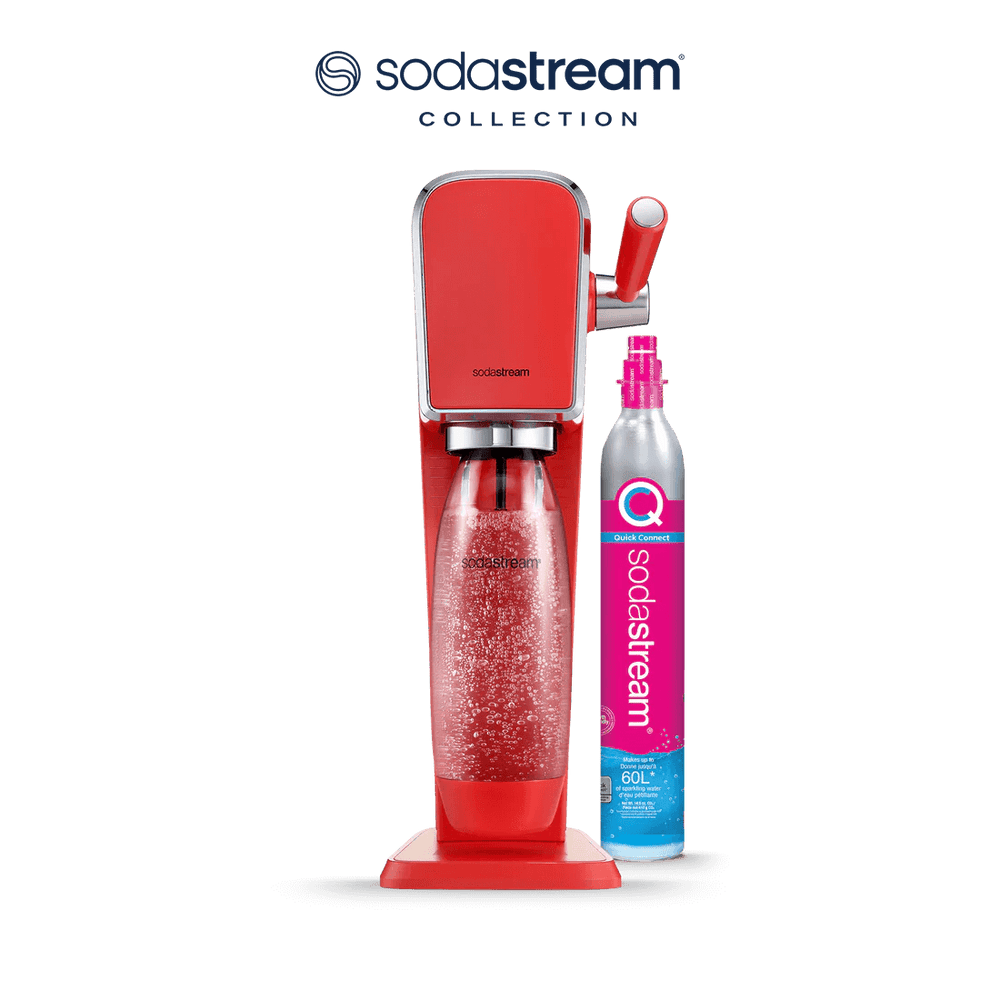 sodastream art red sparkling water maker