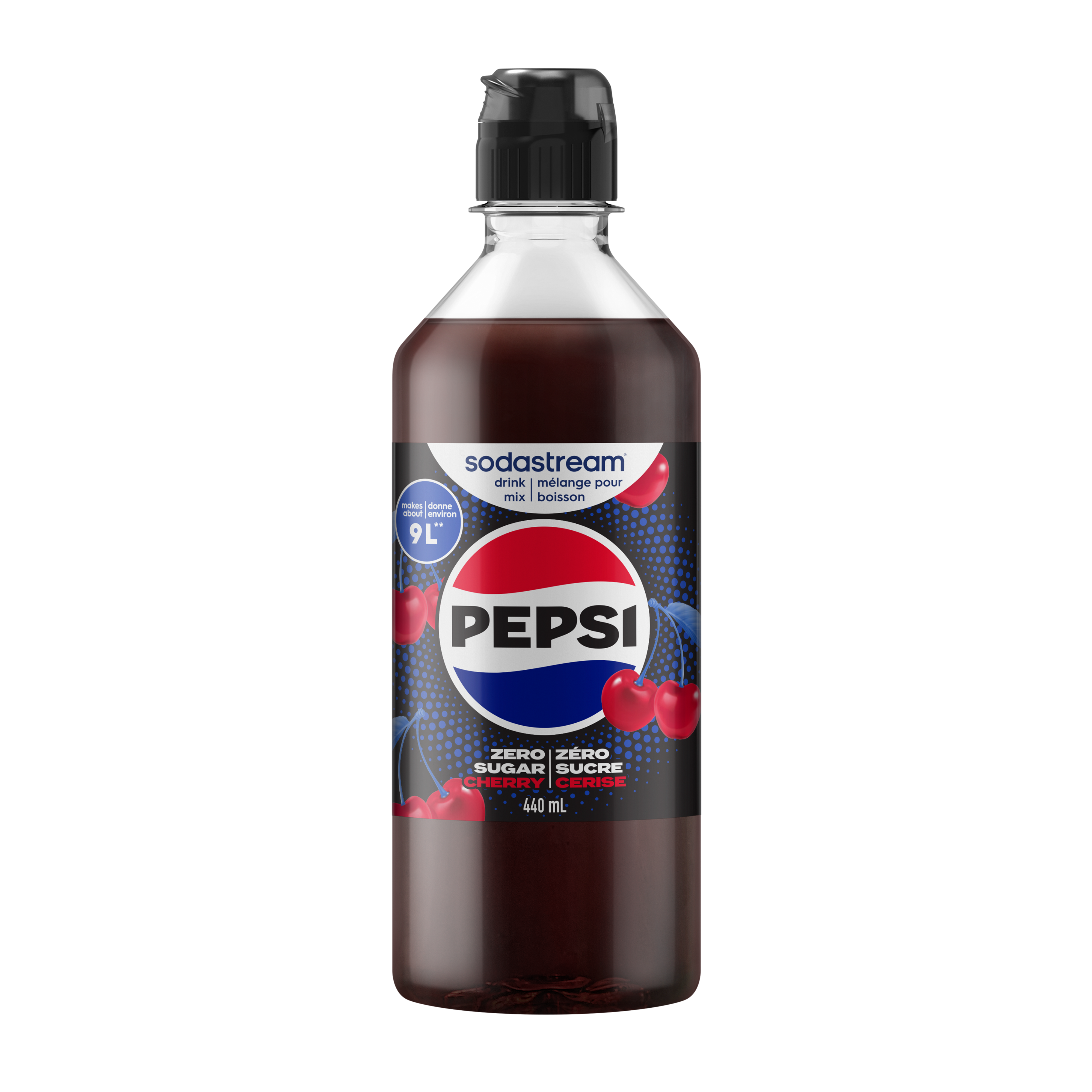 Pepsi® Cerise Zéro Sucre, mélange pour boisson 440 ml sodastream