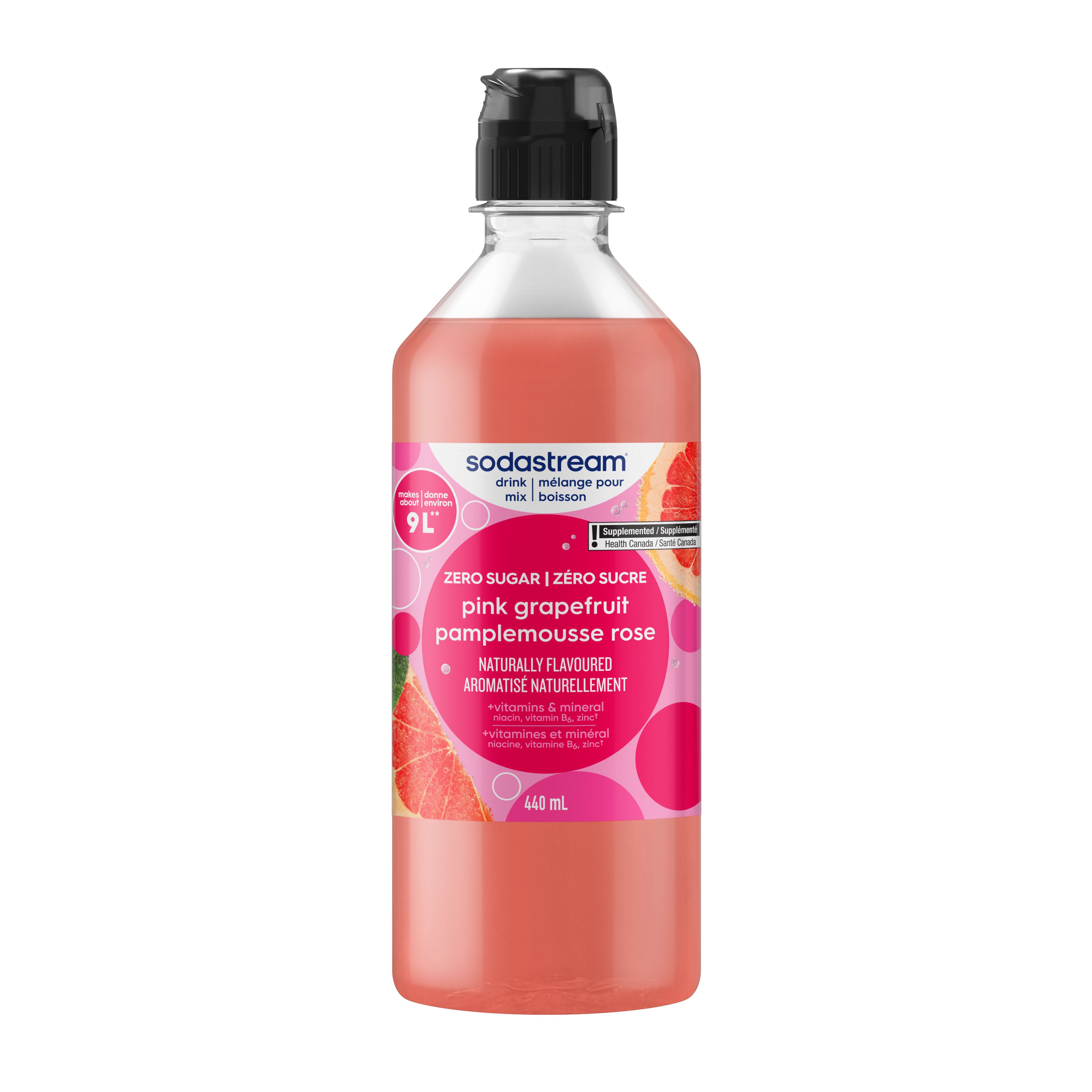 Pamplemousse rose Zéro Sucre, mélange pour boisson 440 ml sodastream